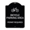 Signmission Bicycle Parking Area Permit Required W/ Graphic Heavy-Gauge Aluminum Sign, 24" x 18", BS-1824-24324 A-DES-BS-1824-24324 - alternate 1